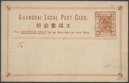 GA China - Ganzsachen: 1886/97 (ca.), Shanghai LPO And Chefoo LPO Mint Cards, Letter Cards, Wrappers Mi - Cartes Postales