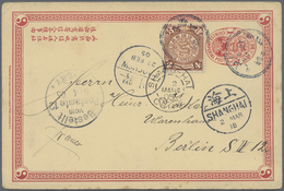 GA China - Ganzsachen: 1898/1937 (ca.), Stationery Cards Used (5, Inc. Uprates) And Mint (3). Total 8 C - Cartoline Postali