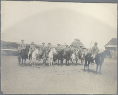 China - Besonderheiten: 1903/1909: 3 Photos Of German Soldiers On Horses In Tsingtau, On One Of Them - Other & Unclassified