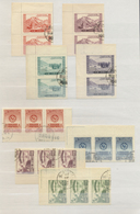 O China - Volksrepublik: 1950/1952, Used Assortment Of Complete Issues As Multiples From The Corners O - Autres & Non Classés