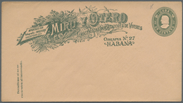 GA Cuba: 1899-1940's Ca.: Collection Of 42 Postal Stationery Cards And Envelopes, Eight Of Them Used (t - Other & Unclassified