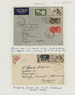 Br/GA Französisch-Ozeanien: 1892/1958, 24 Items, Thereof 11 Different Stationery Cards, 12 Letters To Fore - Sonstige & Ohne Zuordnung