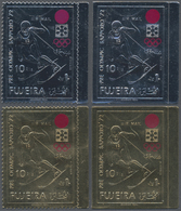 ** Fudschaira / Fujeira: 1971, Winter Olympics 1972 Sapporo 'Slalom' Gold And Silver Foil Stamps Invest - Fujeira