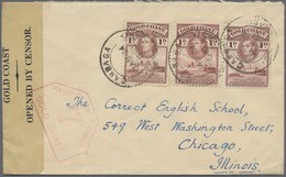 Br Goldküste: 1894/1952: 36 Interesting Envelopes, Picture Postcards And Postal Stationeries Including - Gold Coast (...-1957)