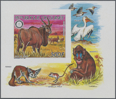 ** Guinea: 1964/2003 (ca.), Accumulation In Box With Stamps And Miniature Sheets Incl. Many IMPERFORATE - Guinée (1958-...)