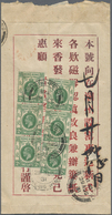 Br Hongkong: 1931/33, Four Red Band Covers To Singapore With KGV-frankings; Malaya/BMA Malaya Covers (4 - Autres & Non Classés
