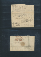 Br Indien - Vorphilatelie: 1808-1860's: Collection Of 46 Stampless Letters And Covers, Pre-philatelic M - ...-1852 Préphilatélie