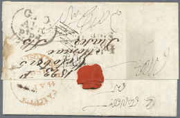 Br Indien - Vorphilatelie: 1823/1835, Group Of Five Better Letters Incoming To Calcutta, Showing A Good - ...-1852 Prefilatelia