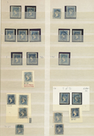 O Indien: 1854-55: Collection Of 180 Stamps, Used Mostly, With 66 Lithographed ½a. Blue (Dies I-III), - Autres & Non Classés
