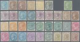 * Indien: 1856-1876 Mint Collection Of 34 Different East India Stamps, Mounted Mint, Including The Rar - Autres & Non Classés