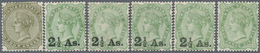 */** Indien: 1860/92, Very Fine Lot Of 20 Mint LH Values, All In Fresh And Superb Condition, SG: £356,- - Other & Unclassified