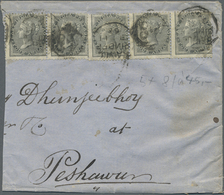 Br Indien: 1862/1867, 6 Envelopes, All In Domestic Use Franked With QV Stamps. Three Of Them Have Been - Altri & Non Classificati