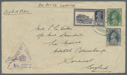 Br/GA Indien: 1940-45 - CENSORED Mail: Group Of 15 Covers And Postcards To England Showing Various Censor - Autres & Non Classés