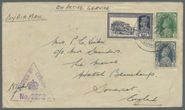 Br/GA Indien: 1940-45 - CENSORED Mail: Group Of 15 Covers And Postcards To England Showing Various Censor - Other & Unclassified