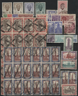 O Indien: 1948-50: Group Of Used Stamps Including Complete Set Gandhi 1948, Near To Cpl. Set (few Smal - Autres & Non Classés