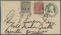 */O/GA/Br/ Indien - Feldpost: 1900-1965: Collection Of 20 Mint And Used Stamps Optd. "C.E.F.", A 1915 Uprated I - Franchise Militaire