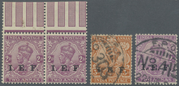 **/*/O Indien - Feldpost: 1914 Indian Expeditionary Forces: Group Of 38 Mint And 15 Used Stamps All Optd. " - Militaire Vrijstelling Van Portkosten