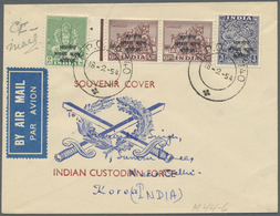 Br/ Indien - Feldpost: 1954-1968: Group Of 14 Covers From The Indian Custodian Forces, The Intern. Commi - Militaire Vrijstelling Van Portkosten