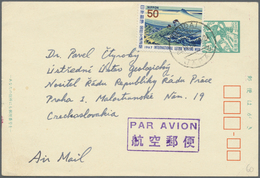 Br/GA/ Japan: 1950/90 (ca.), About 200 Covers/used Ppc/few Used Stationery, All Gone To Abroad, Inc. Regist - Autres & Non Classés