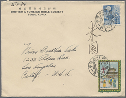 Br/ Japanische Post In Korea: 1934/39, Dr. Sherwood Halls Christmas TBC-seals: Covers (2), Front (1), Pp - Military Service Stamps