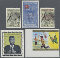 **/*/O Jemen: 1960/1990 (ca.), Duplicates In Six Small Albums/binders With Many Complete Sets Etc. Incl. Se - Yemen