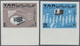 ** Jemen: 1966, Telecommunications Complete Set Of Eight In An Investment Lot Of 385 Complete IMPERFORA - Yémen