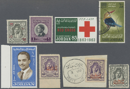 **/*/O Jordanien: 1924/1980 (ca.), Duplicates In Three Small Albums/binders With Many Complete Sets Etc. In - Jordanien