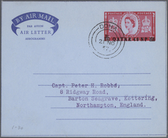 GA Katar / Qatar: 1957-70, 8 Air Letter All Used, One To Germany And Retour With Label "PARTI / ABGEREI - Qatar