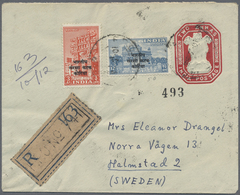 GA Korea-Süd: 1953, Korean War, Indian FPO Used By Swedish NNSC: India Envelope 2 A. Uprated Military O - Korea, South