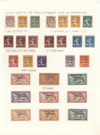 */**/O Libanon: 1924, Bilingual Overprints, Predominantly Mint Specialised Collection Of Apprx. 83 Stamps O - Libanon