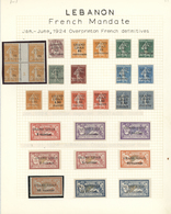 * Libanon: 1924, "GRAND LIBAN" Overprints On Semeuse/Merson, Mint Collection Of 47 Stamps Of All Denom - Libanon