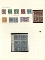 */(*)/** Libanon: 1924, "GRAND LIBAN" Overprints, Mint Lot Of 22 Stamps With Double Surcharges (of Different - Libano