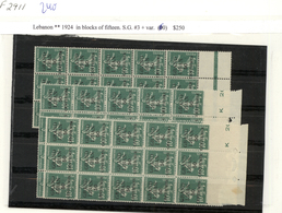 ** Libanon: 1924, U/m Assortment Of Overprint Issues, Mainly (larger) Units, Also Several Varieties/par - Libano