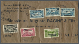 Br Libanon: 1927/1936, Group Of Four Covers: Maury PA21/24 On Cover From Beyrouth; 93 With Double Overp - Liban