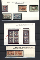 */**/O Libanon: 1928/1929, "Republique Libanaise" Overprints, Mainly Mint Specialised Collection Of 54 Stam - Liban