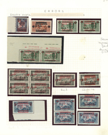 */** Libanon: 1928/1929, "Republique Libanaise" Overprints, Group Of 17 Mint Stamps Showing Double Overpr - Lebanon