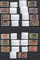 ** Libanon: 1928/1929, Airmails, Specialised Assortment Of 15 Stamps With Varieties Of Overprint, Mainl - Lebanon