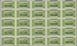** Libanon: 1928, "Republique Libanaise" Overprints, 0.50pi. Yellow-green With Inverted Overprint, Bloc - Lebanon