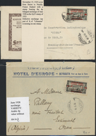 Br Libanon: 1929/1930, "Republique Libanaise" Overprints, Group Of Nine Commercial Covers, Showing Mino - Lebanon