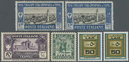 **/*/O Libyen: 1927/1985 (ca.), Duplicates In Two Small Albums/binders Incl. Ital. Tripolitania, Cyrenaica - Libya