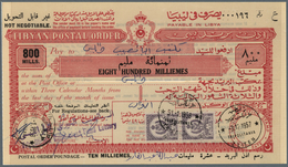 GA Libyen: 1957 - 1959, Wonderful Lot Of Libyan Postal Stationerys - Postal Orders - From 100 Milliemès - Libya