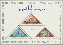 ** Libyen: 1962, Tripoli International Fair Investment Lot With 440 Miniature Sheets, Mint Never Hinged - Libye