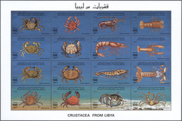 ** Libyen: 1984/1999, U/m Assortment Of More Than 70 Se-tenant Sheets Incl. Some Progressive Proofs, Al - Libia