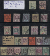O Malaiische Staaten - Straits Settlements: 1880/1940 (ca.), Used Accumulation On Stockcards, Mainly K - Straits Settlements
