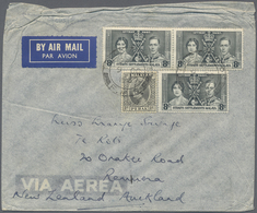 Br Malaiische Staaten - Straits Settlements: 1937, Coronation Commemoratives On Covers (6, Inc. 4 Airma - Straits Settlements