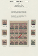 */**/O Malaiischer Staatenbund: 1900-1934: Specialized Collection Of Mint And Used Stamps, Blocks Of Four, - Federated Malay States