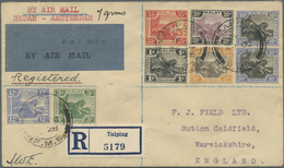 Br Malaiische Staaten - Perak: 1928-41: Group Of Seven Covers And One Picture Postcard Used From Perak, - Perak
