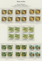 **/O/(*)/ Malaysia: 1963-2000 Comprehensive And Specialized Collection Of Mint And Used Stamps, Blocks Of Four - Malaysia (1964-...)