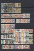 * Marokko: 1891/1930 (ca.), Mint Assortment On Stocksheets, E.g. 1891 Overprints 5c. To 1p. Two Sets, - Marokko (1956-...)