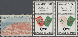 **/O Marokko: 1930/1963, Mainly U/m Collection Of Apprx. 20 Stamps Showing Varieties/particularities Of P - Maroc (1956-...)